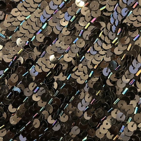 beaded and sequence black dress with lots of detailing - Picture 13 of 15